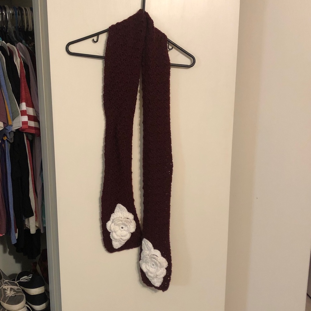 Maroon Crochet Scarf